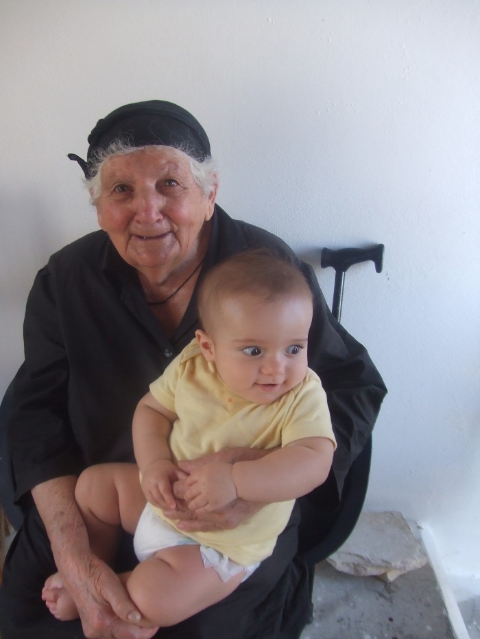 Greek Grandma and Grandchild