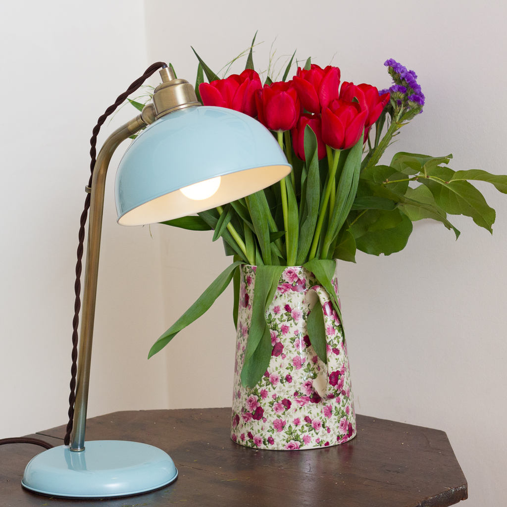 lamp with flowers