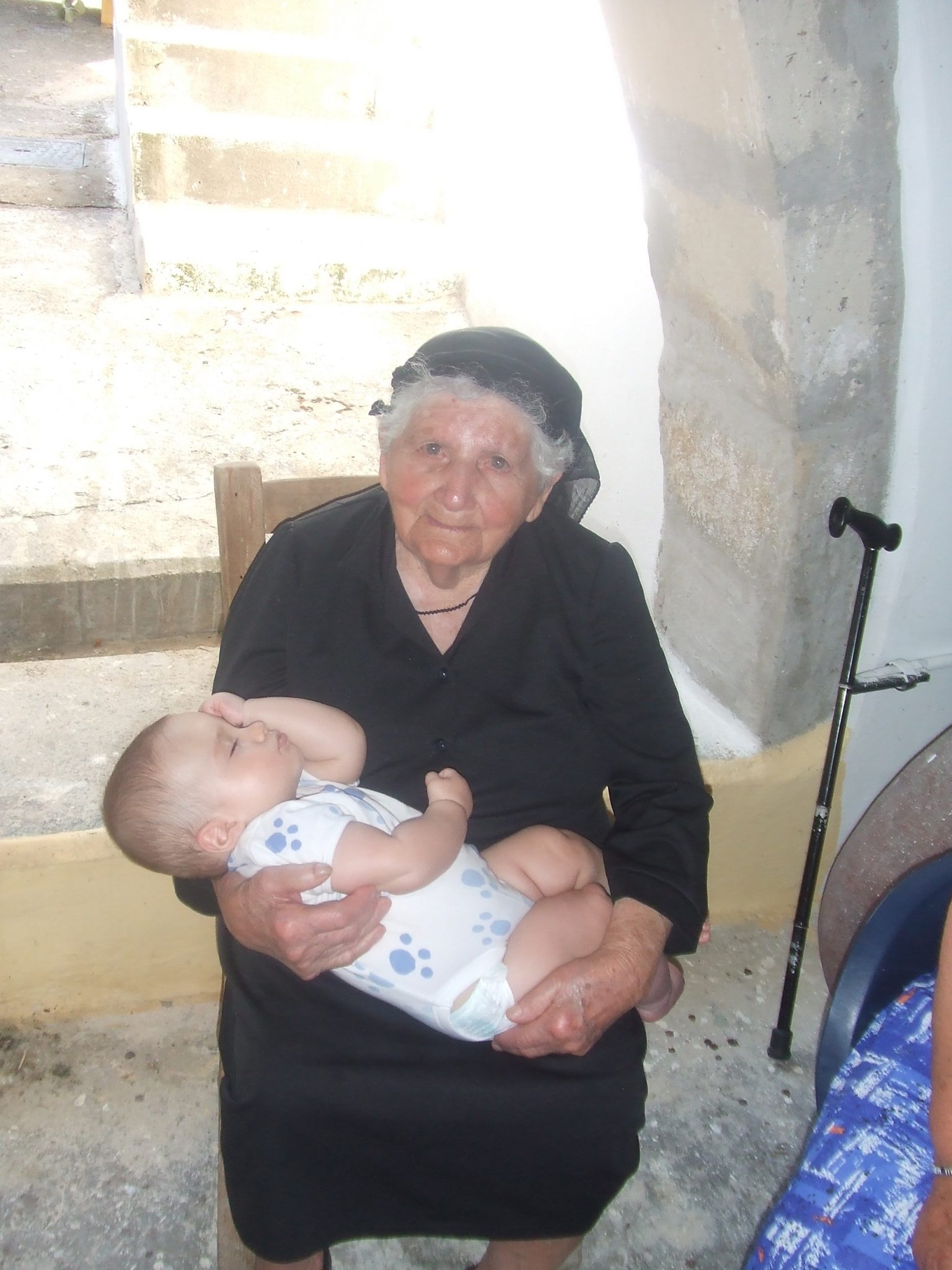 Greek Grandma and grandchild