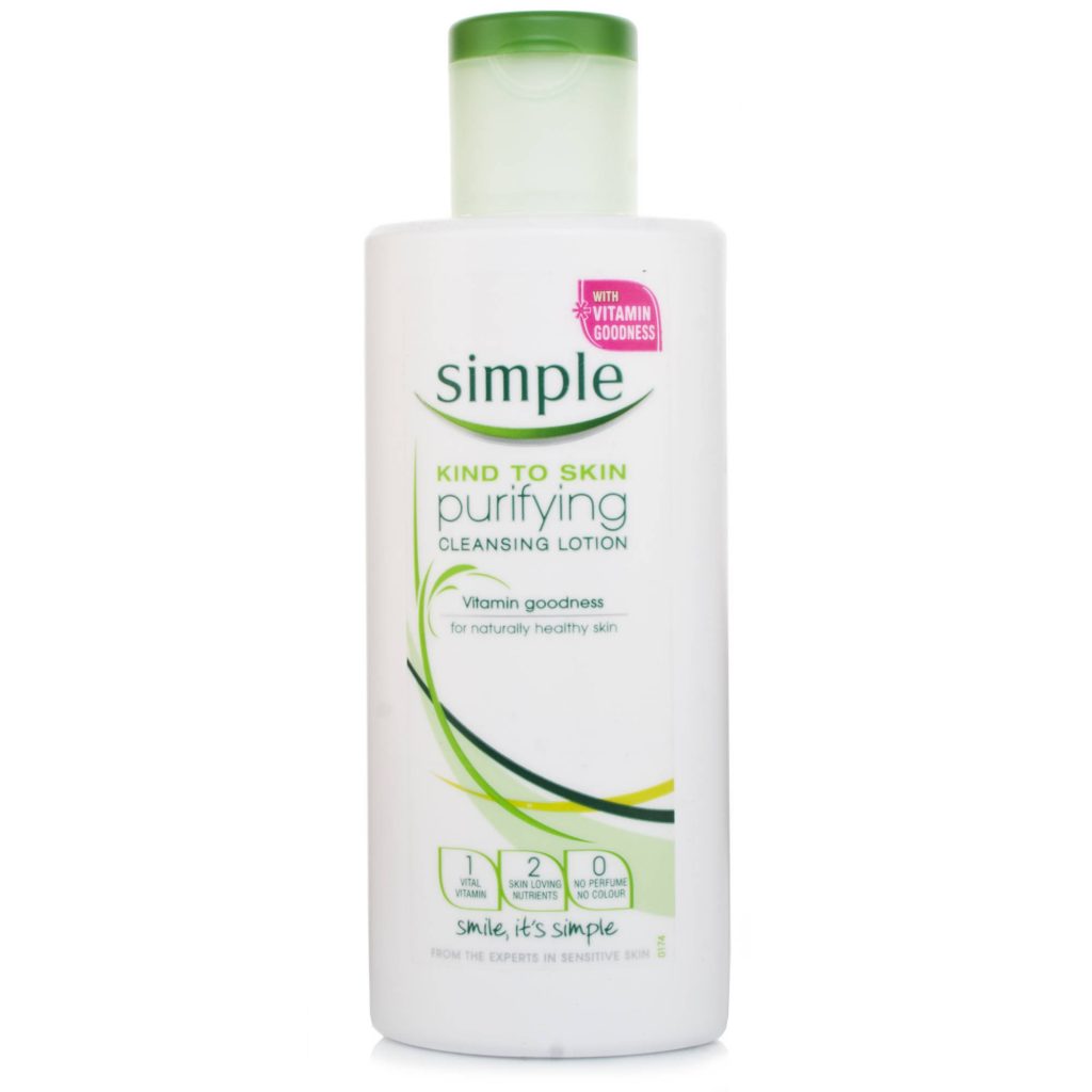 simple purifying cleansing lotion