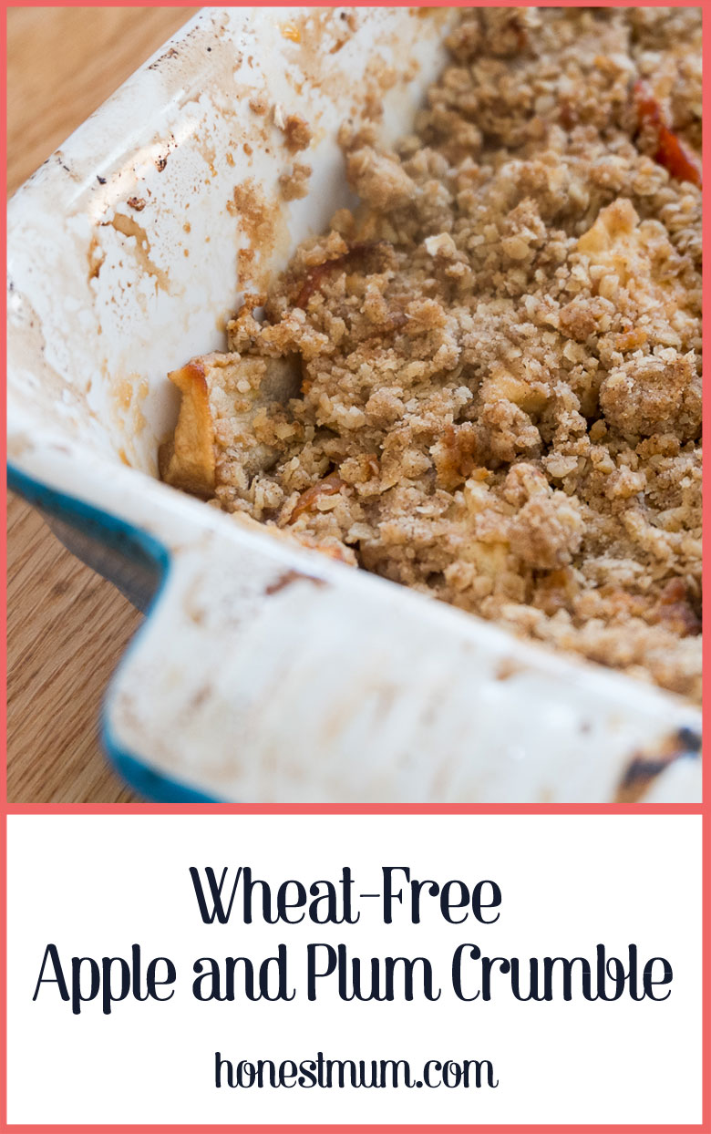 Wheat-Free Apple and Plum Crumble