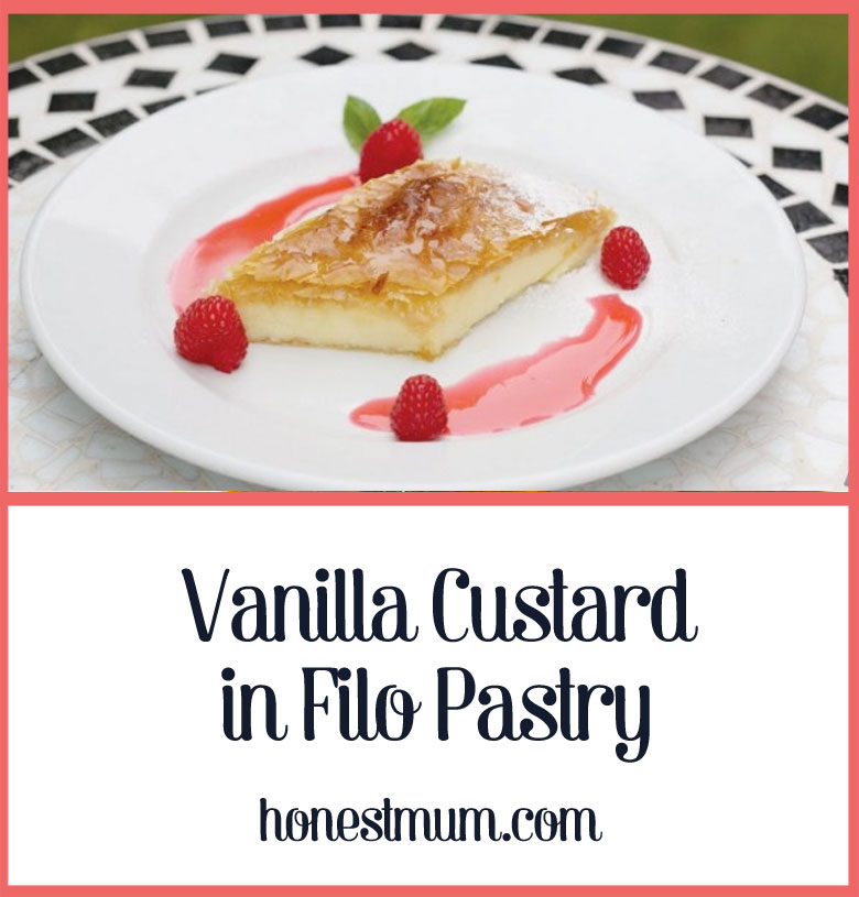 Vanilla Custard in Filo Pastry