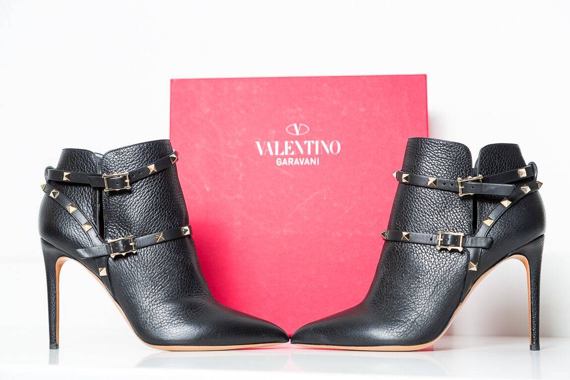 valentino rock studded boots