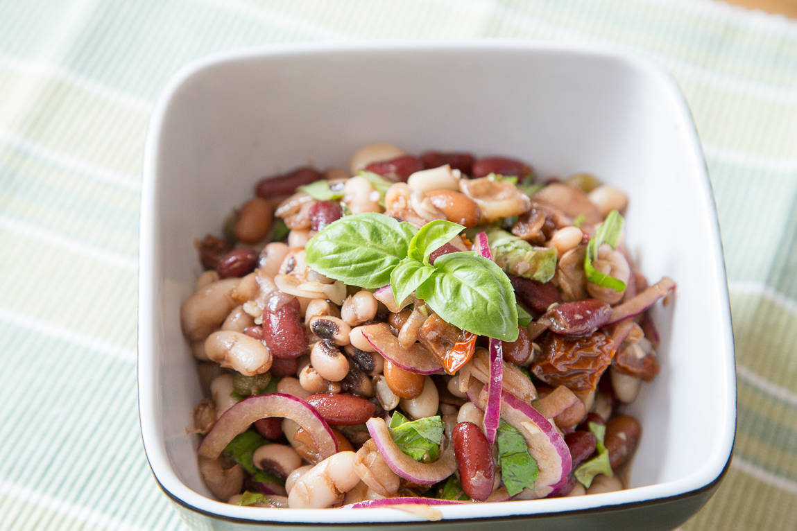 mixed bean salad-a healthy family recipe