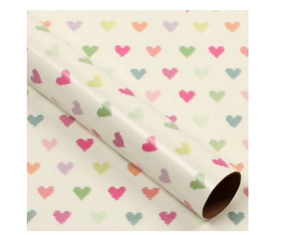 Hearts 3m roll wrapping paper Rollover for zoom Hearts 3m roll wrapping paper