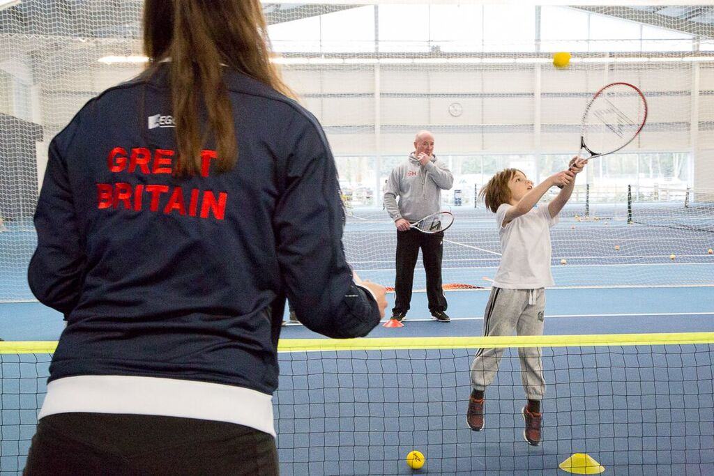 Children Playing tennis at Britmums event