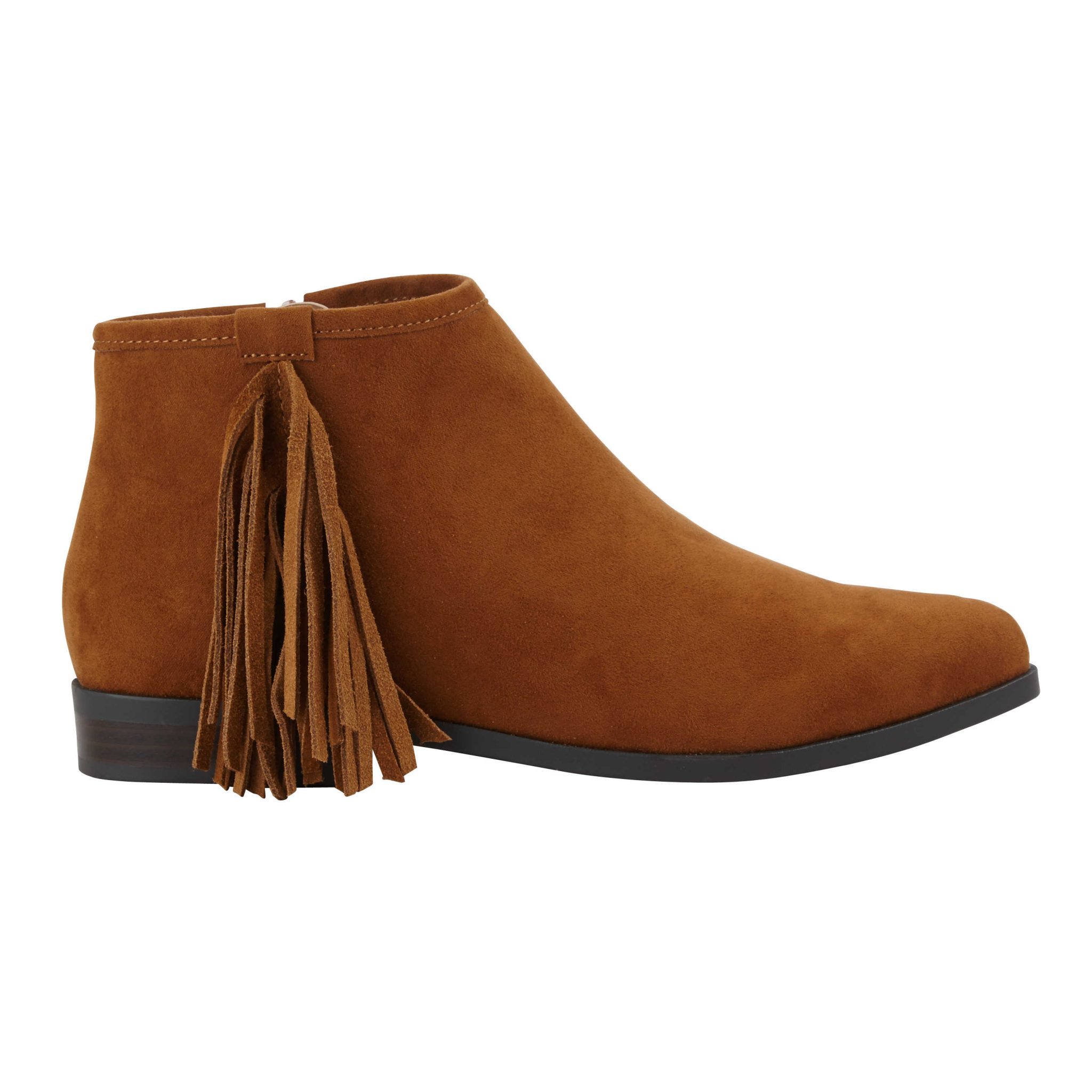 Tan Fringe Western Ankle Boot £25.00