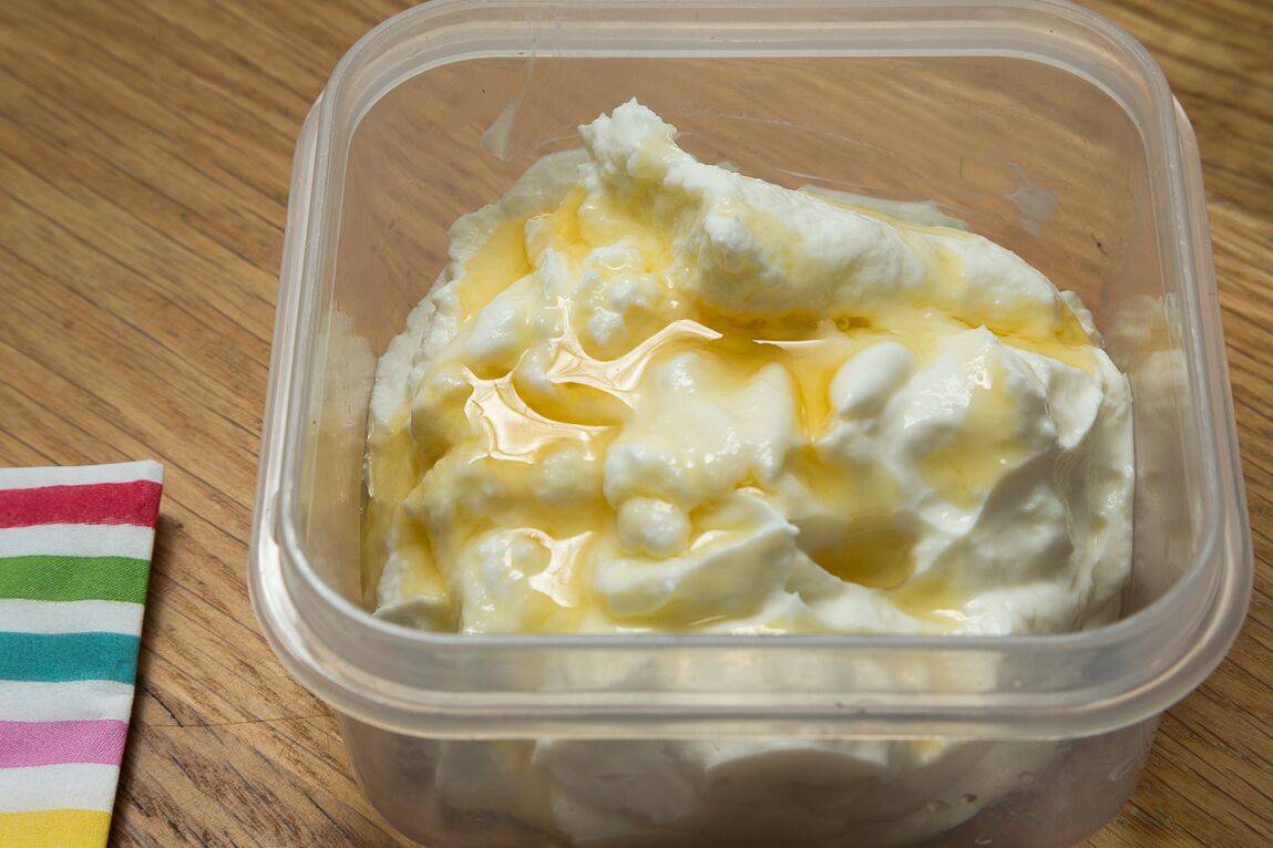Greek yoghurt with a drizzle of honey