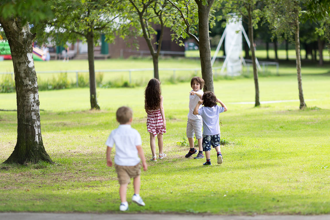 children playing in the park