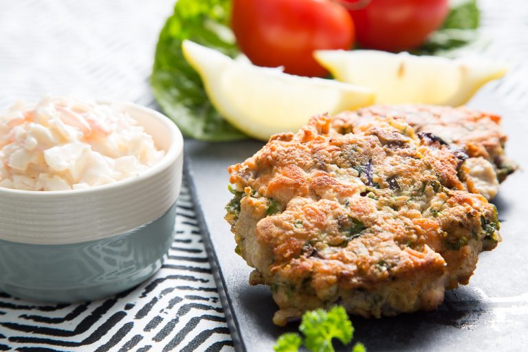 Fresh Salmon and Tuna Fish Cakes l Reduced Carb