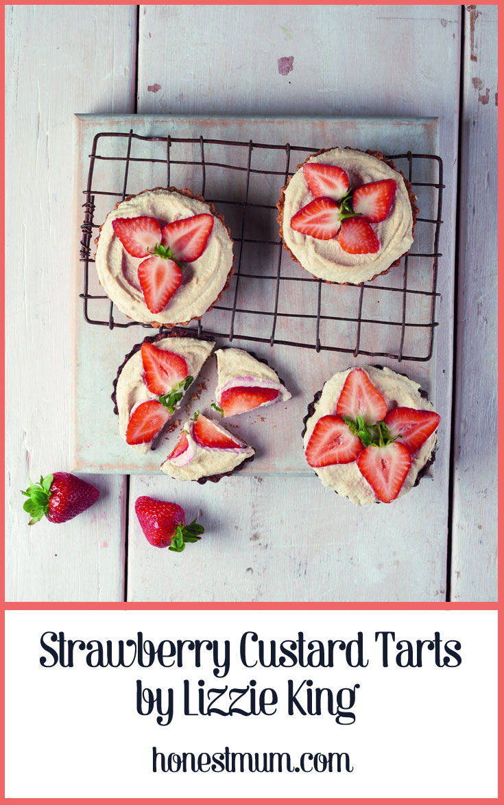 Strawberry Custard Tarts by Lizzie King from Lizzie Loves Healthy Family Food