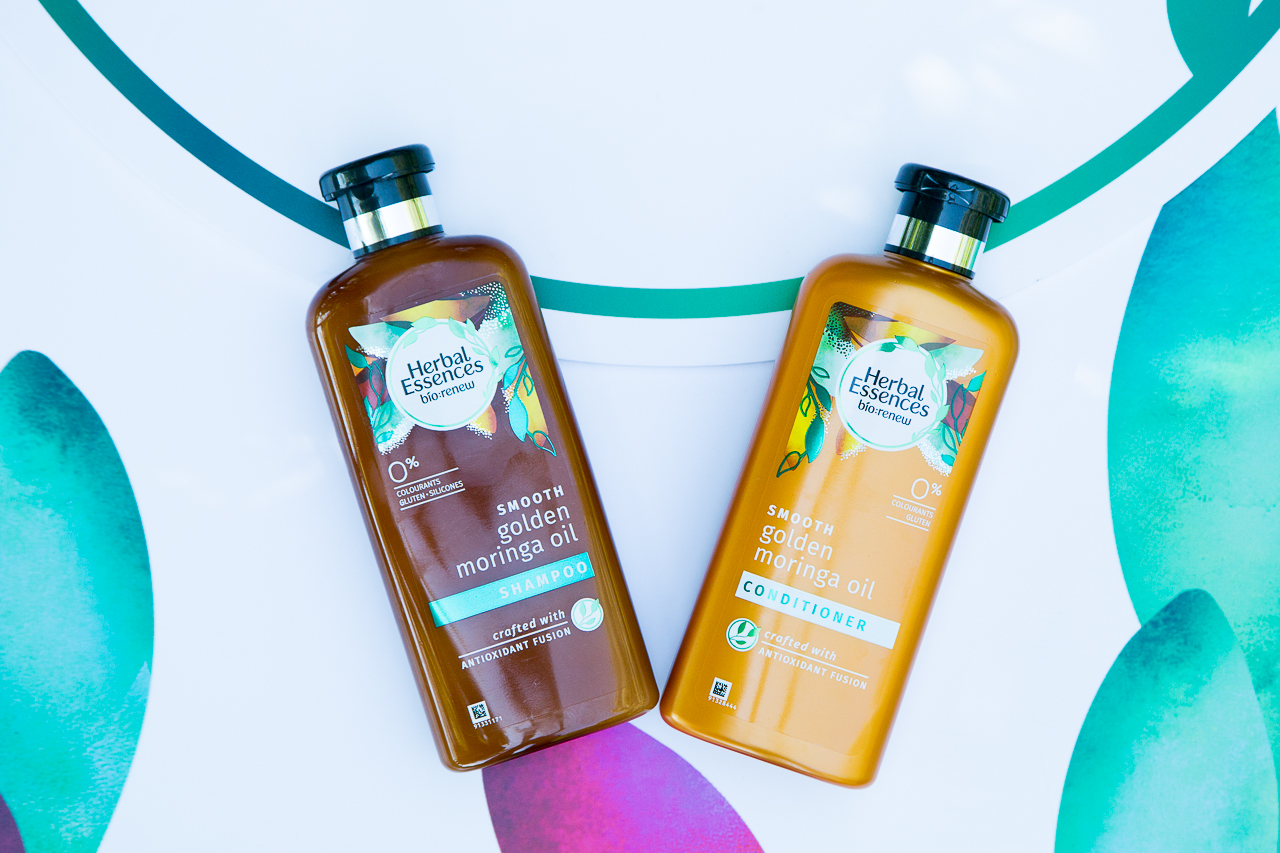 smooth golden moringa oil shampoo and conditioner by Herbal Essences