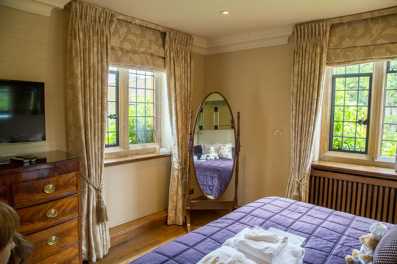 elegant bedroom at Michelin Star hotel