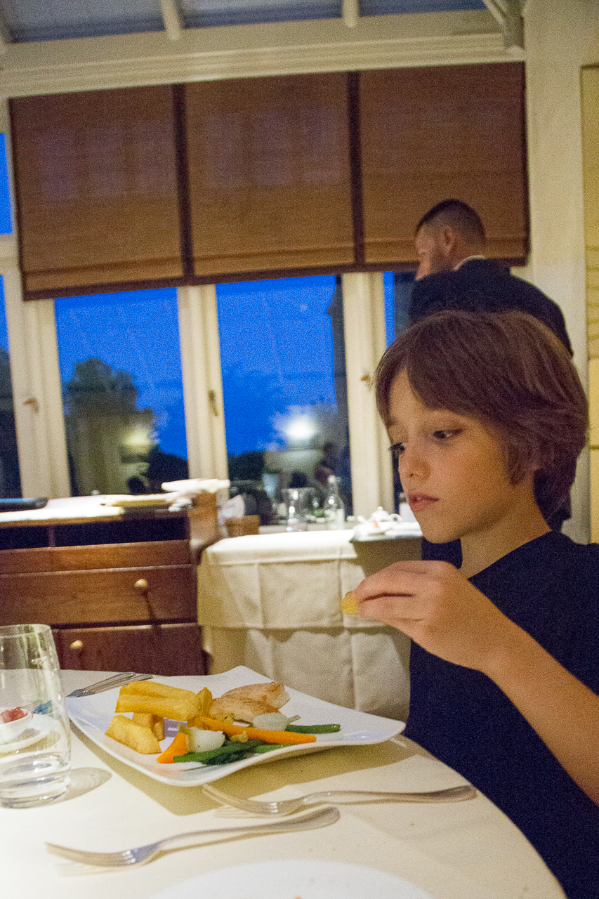 child enjoys 2 Michelin stars dinner