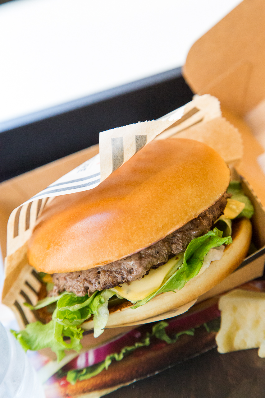 burger in brioche bun at McDonald's
