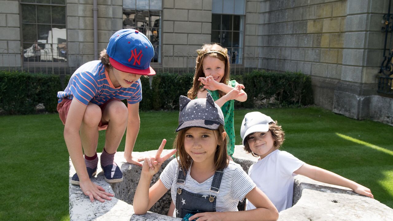 kids enjoying Cliveden House