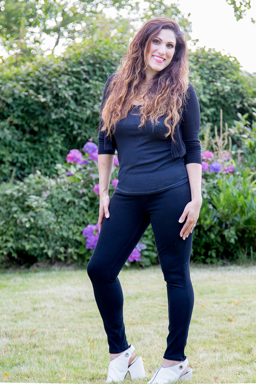 Honest Mum in black Spanx leggings