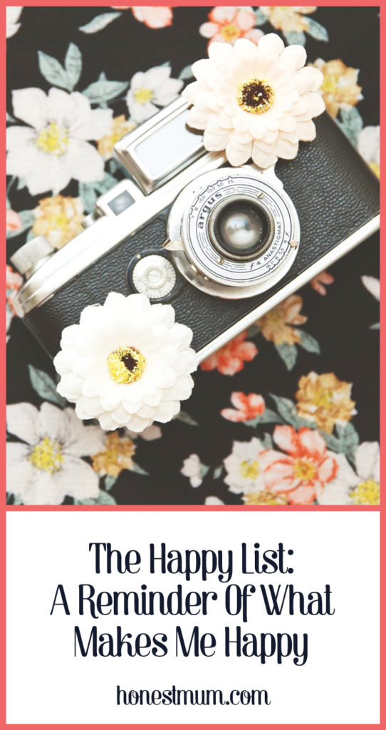 The Happy List: A Reminder Of What Makes Me Happy