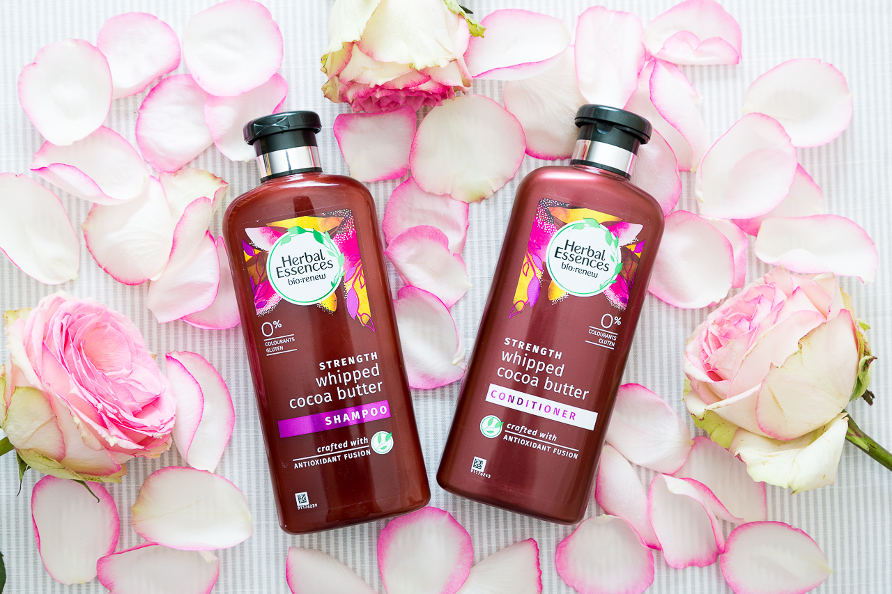 whipped cocoa butter Herbal Essences shampoo and conditioner