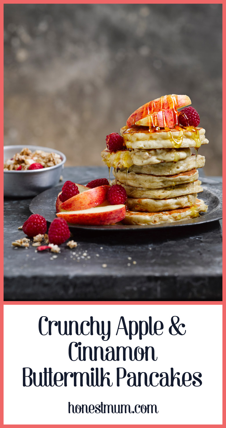 Crunchy Apple & Cinnamon Buttermilk Pancakes