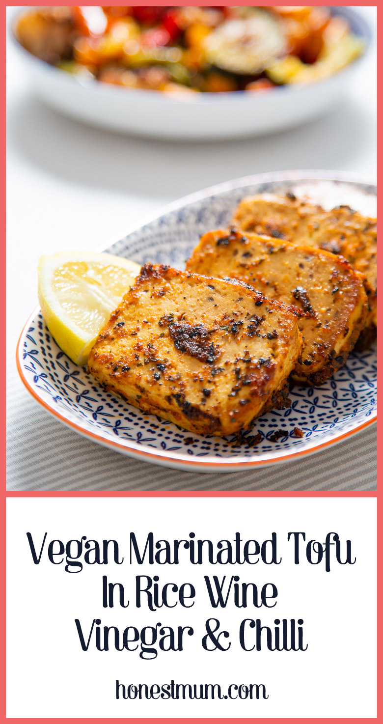 Vegan Marinated Tofu Recipe in Rice Wine Vinegar and Chilli - Honest Mum recipe