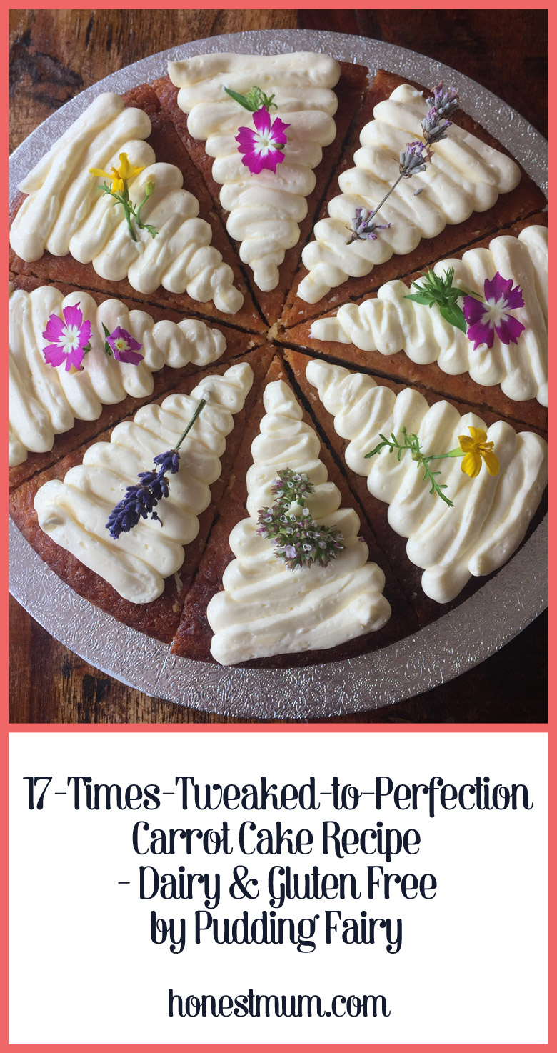 17-Times-Tweaked-to-Perfection Carrot Cake Recipe - Dairy & Gluten Free by Pudding Fairy - Honest Mum recipe