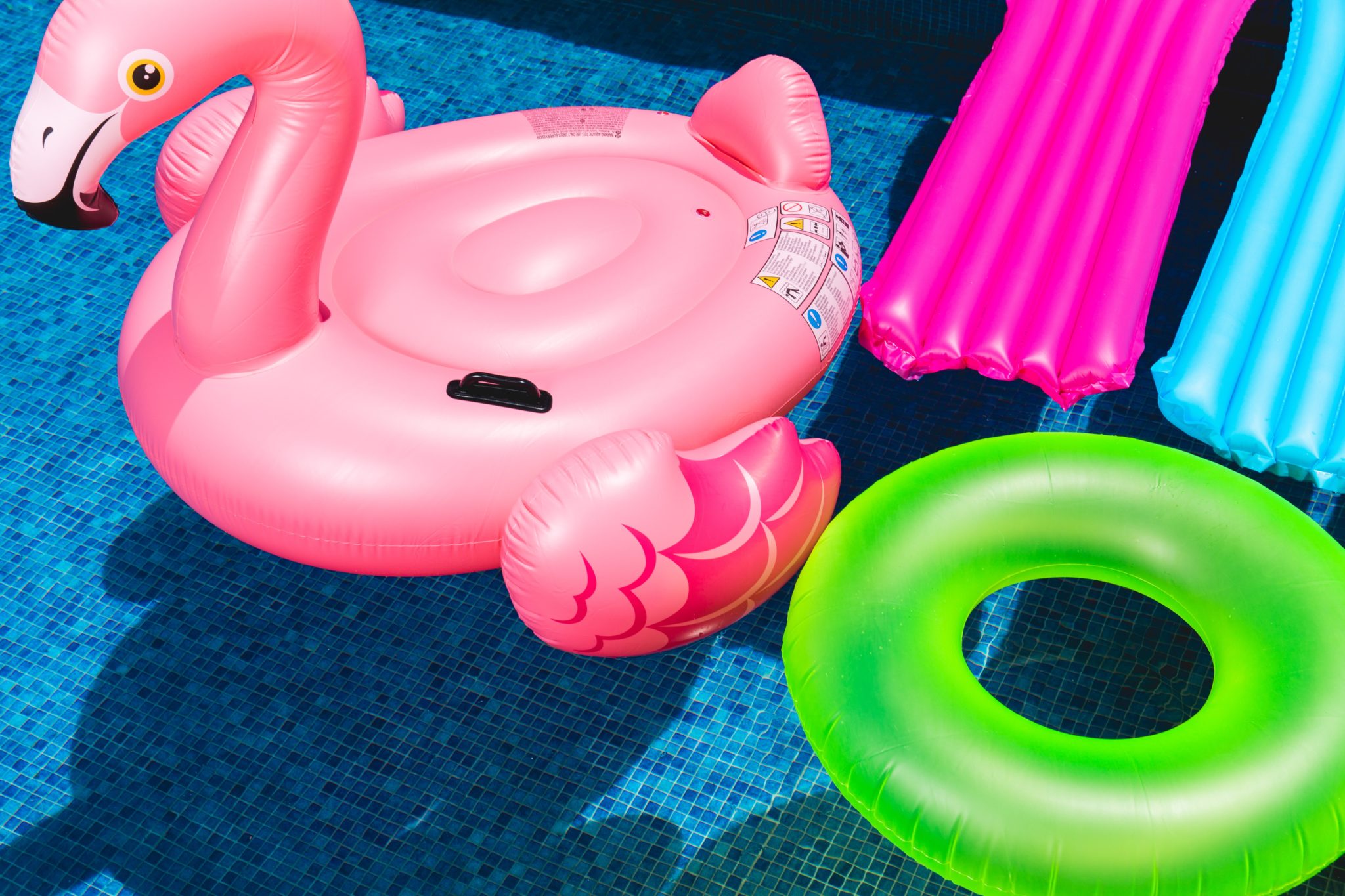inflatables in the pool