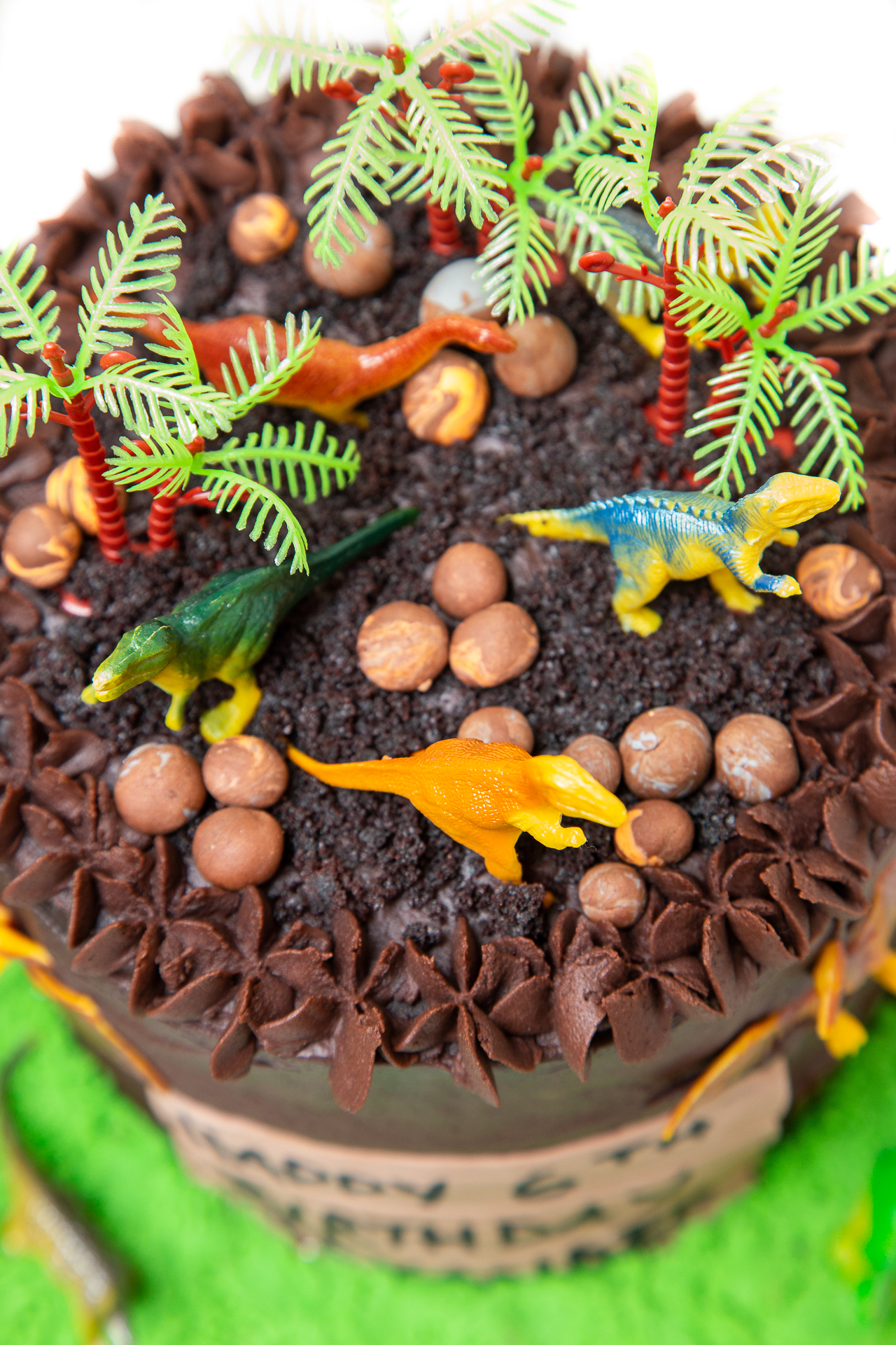 vegan dinosaur birthday cake