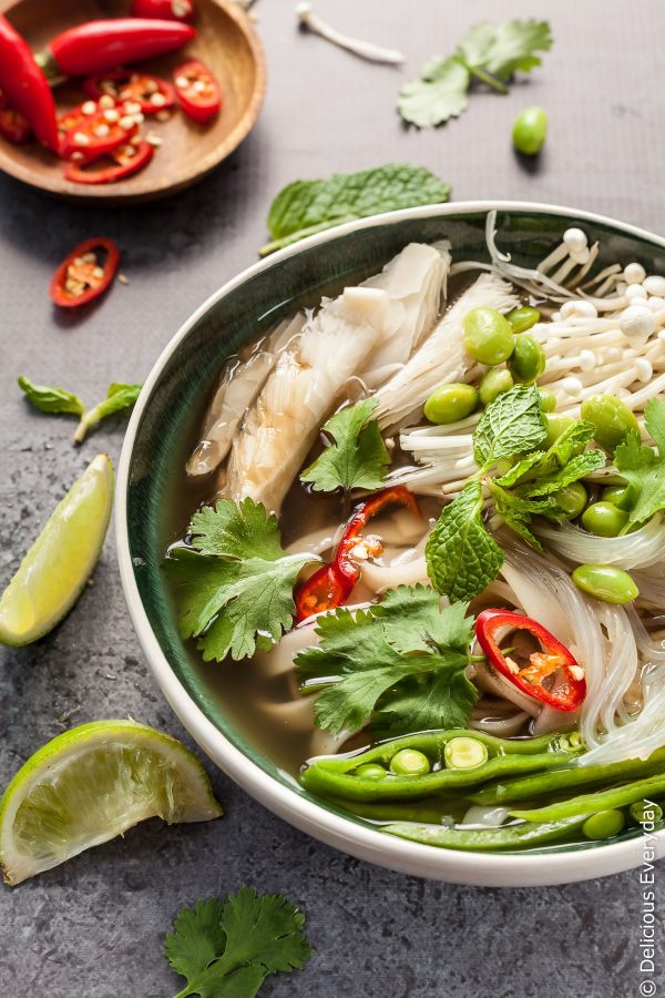 Vegan Pho Vietnamese Noodle Soup by Deliciouseveryday.com