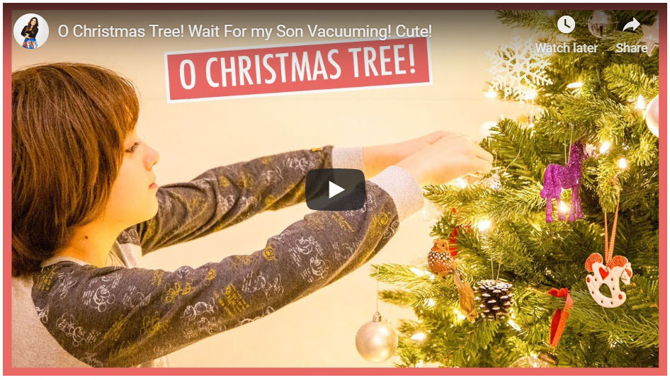Ad: O Christmas Tree! Wait For my Son Vacuuming! Cute!