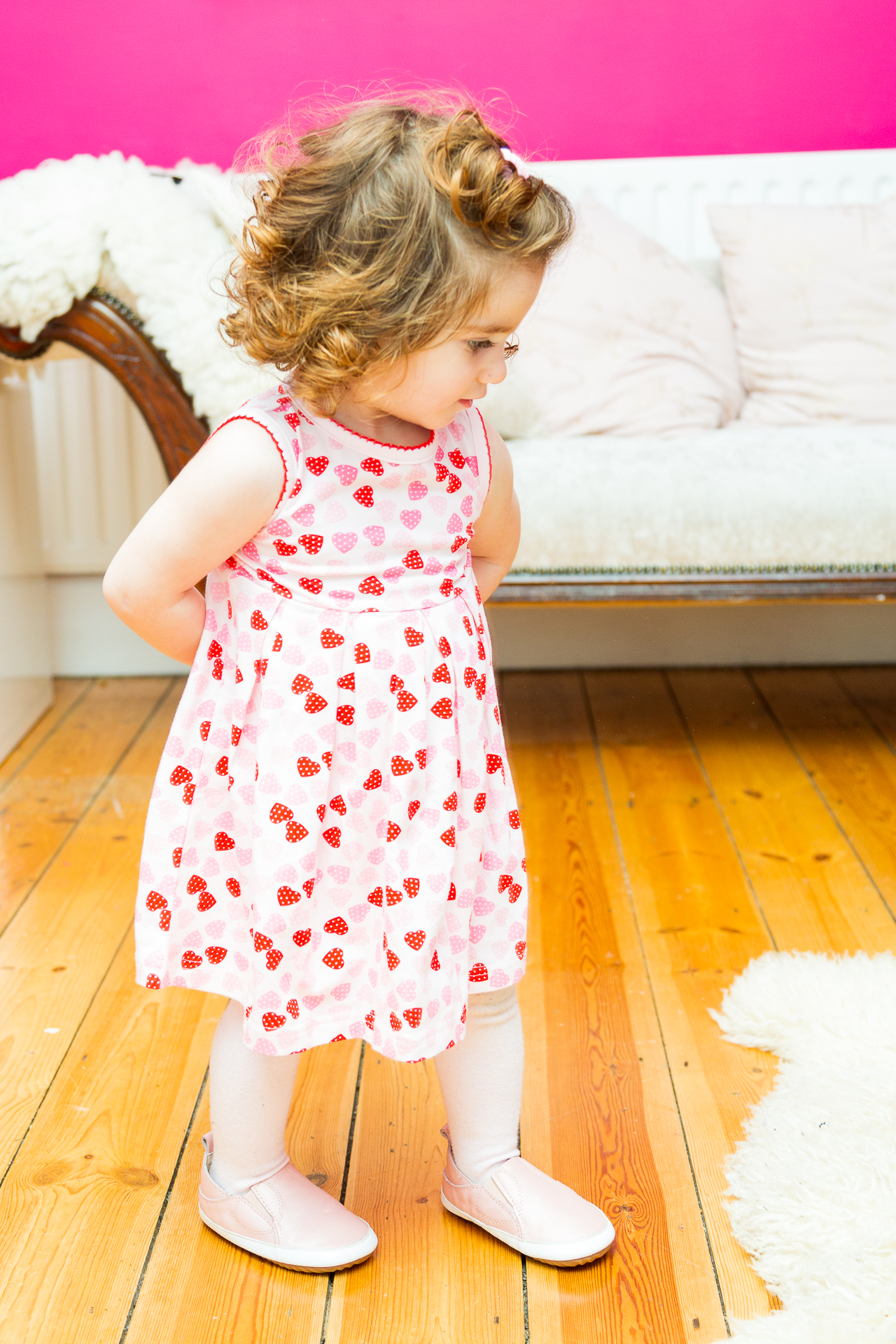 heart print dress for babies and toddlers